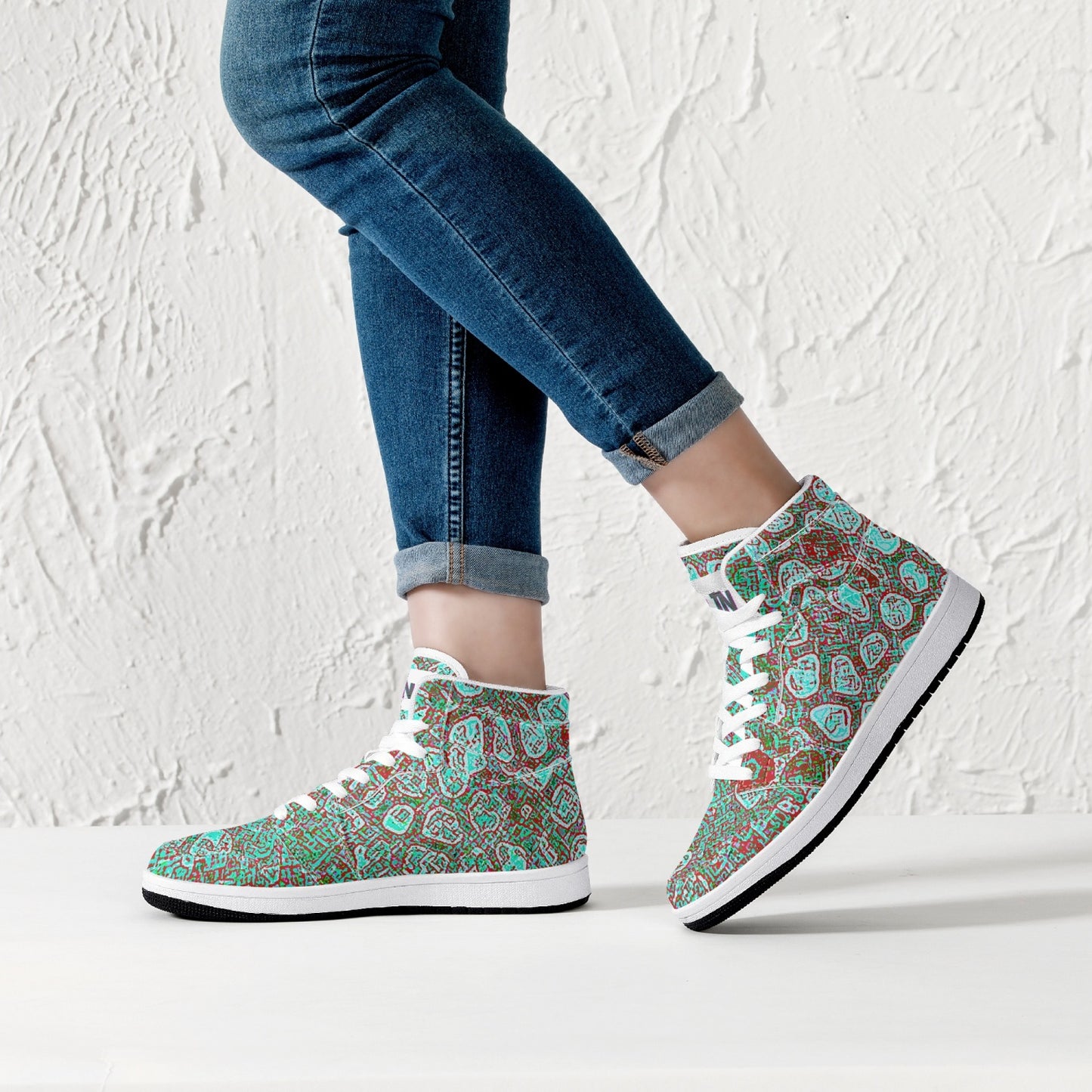 Almost Green - Macr.in (High-Top Leather Sneakers)