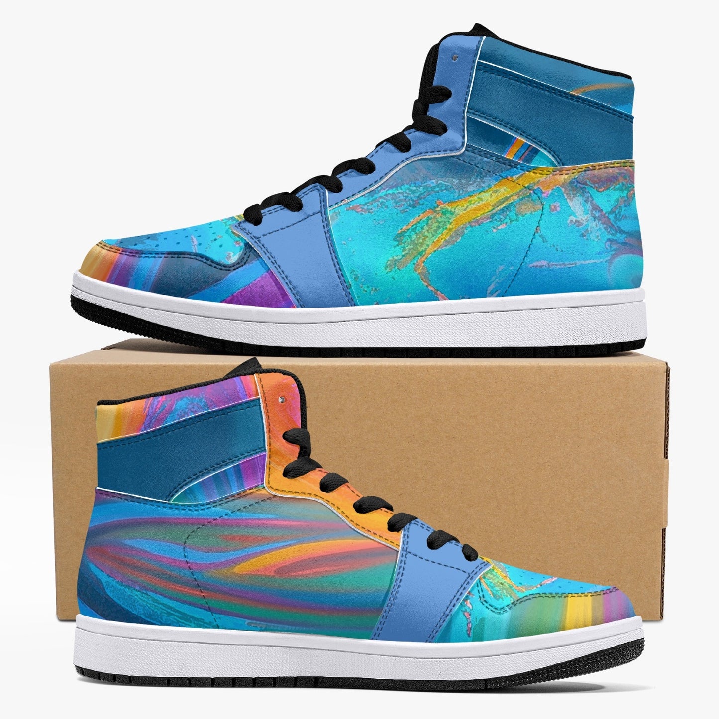 Almost Blue - Macr.in (High-Top Leather Sneakers)