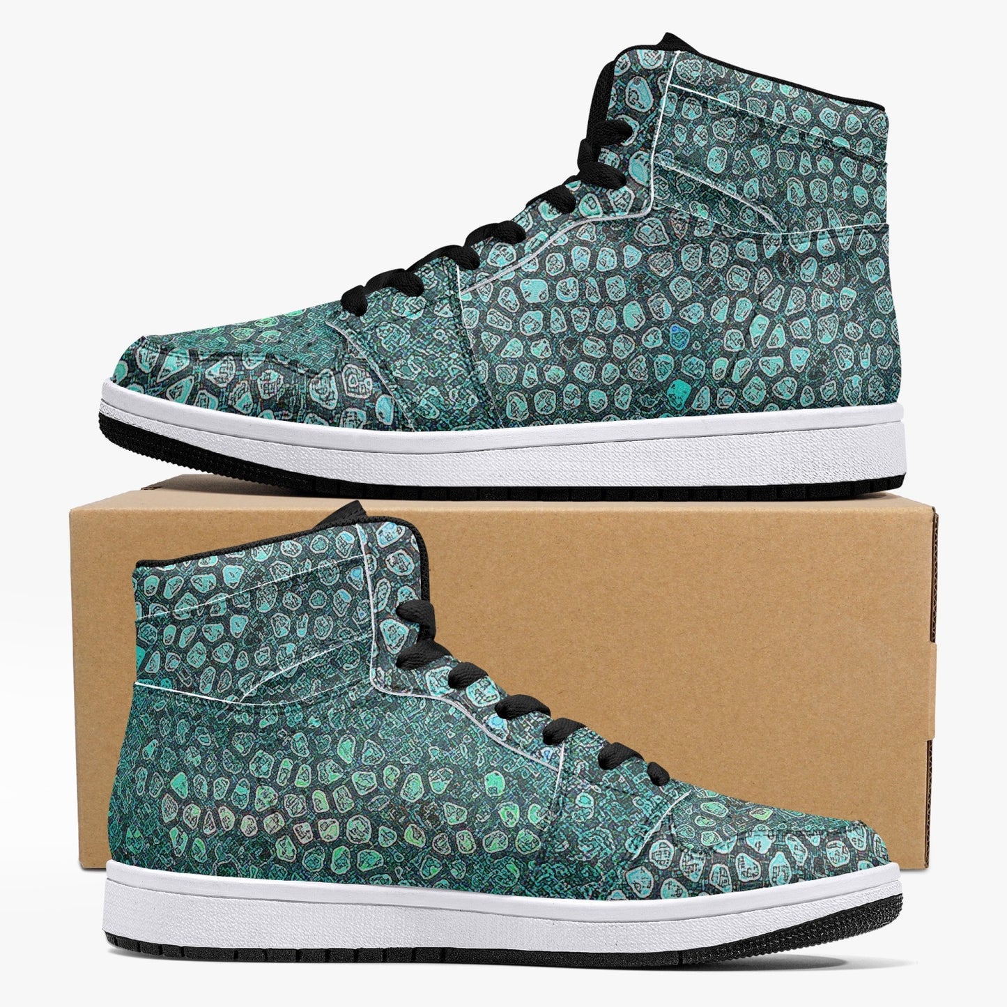 Almost Green - Macr.in (High-Top Leather Sneakers)