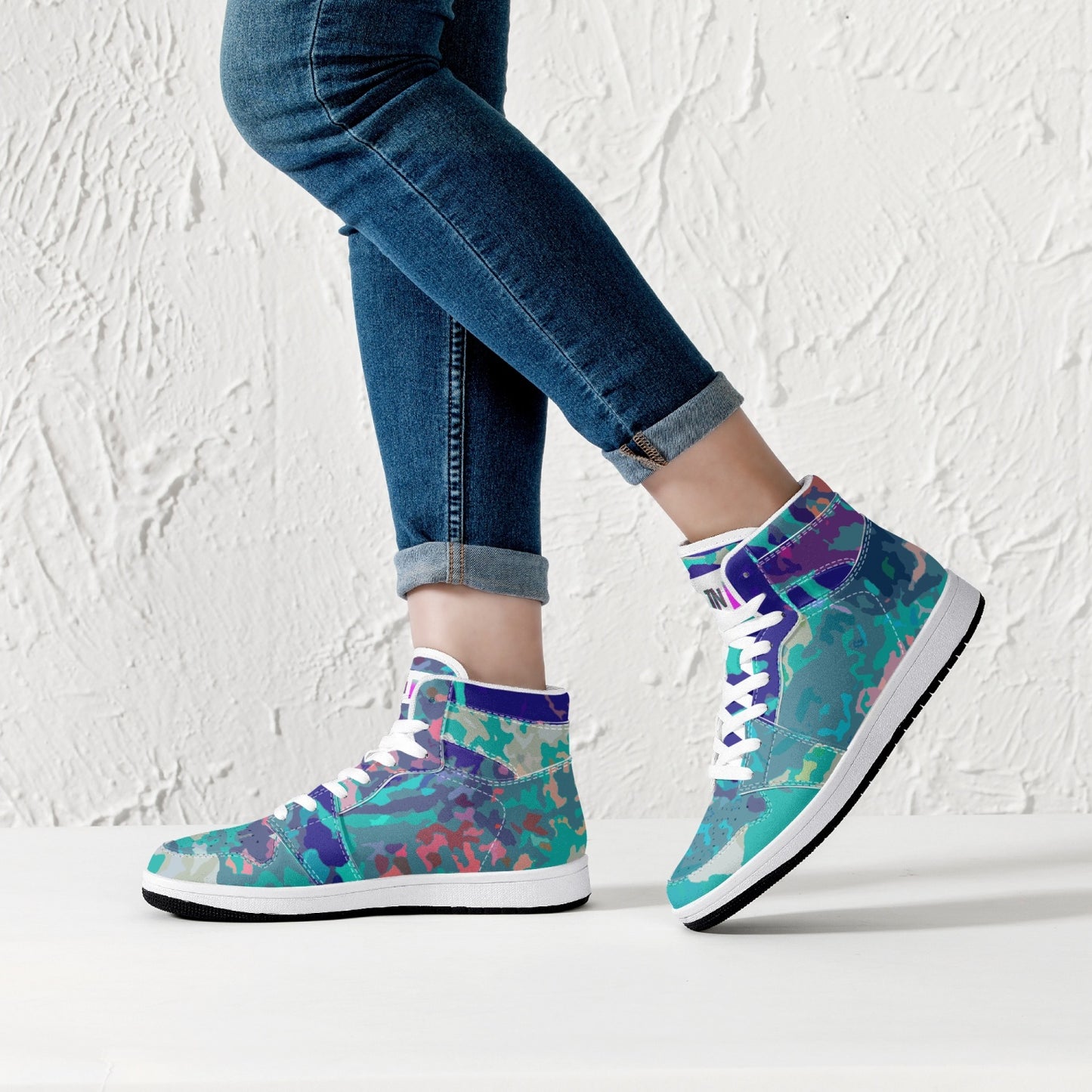 Almost Blue - Macr.in (High-Top Leather Sneakers)