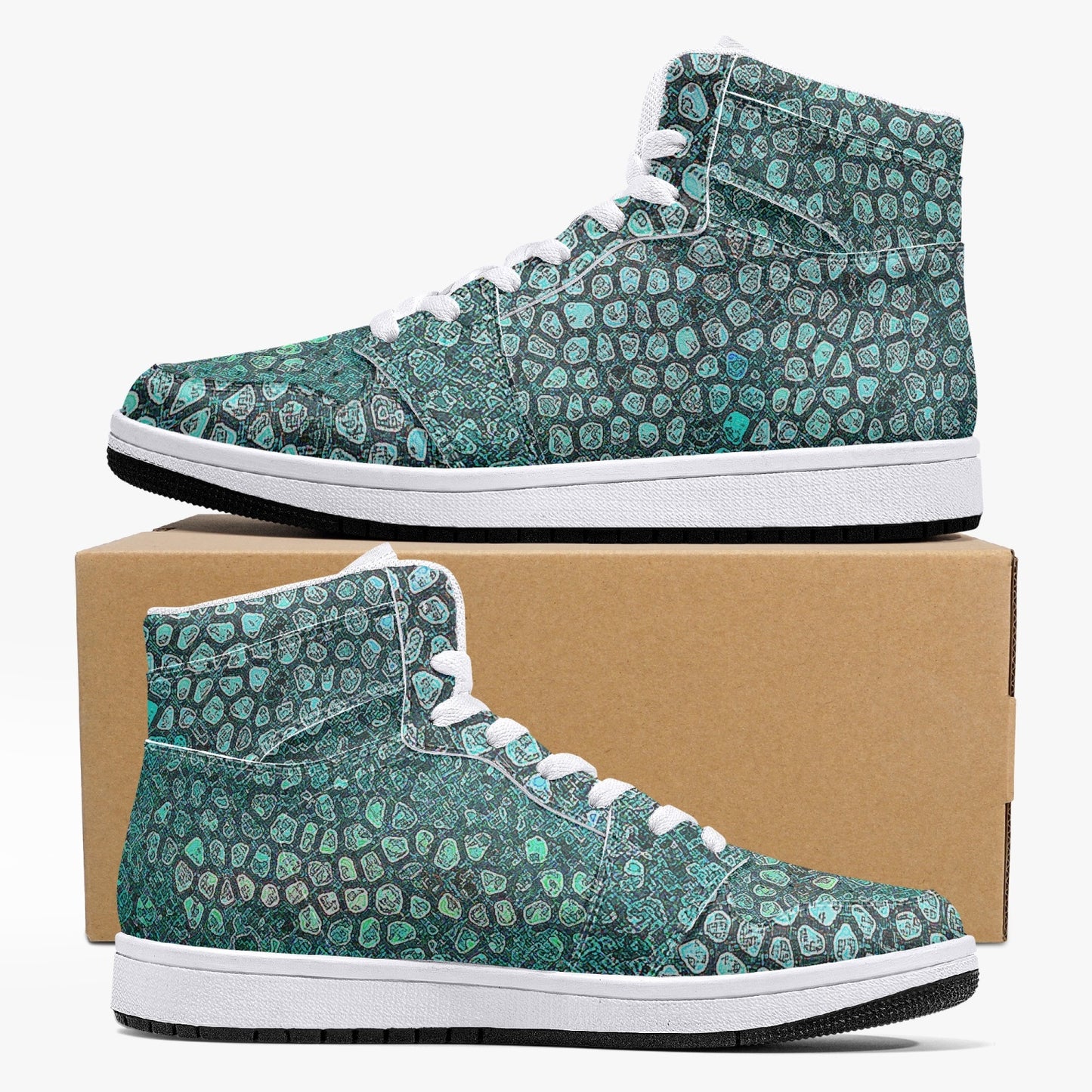Almost Green - Macr.in (High-Top Leather Sneakers)