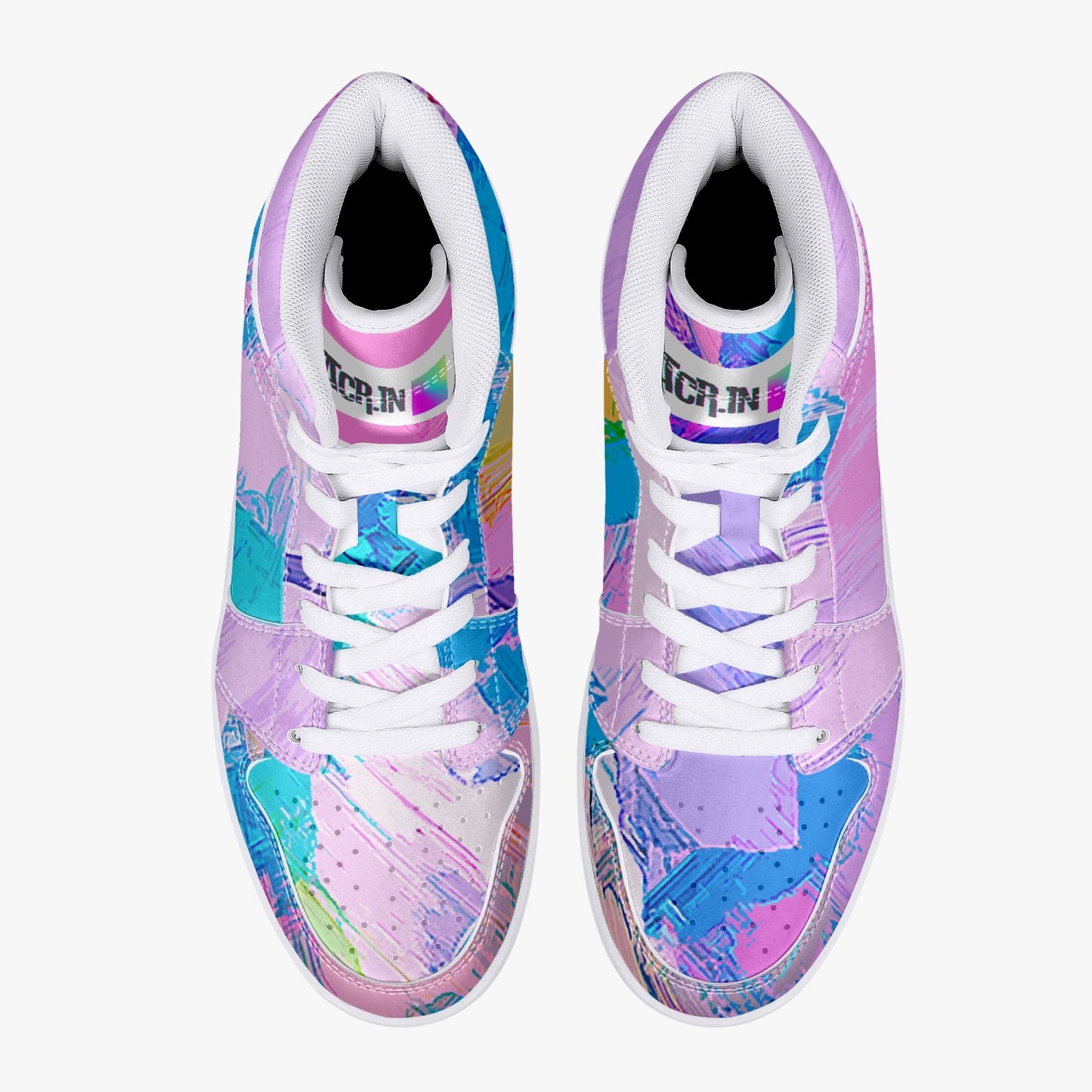 Almost Pink - Macr.in (High-Top Leather Sneakers)