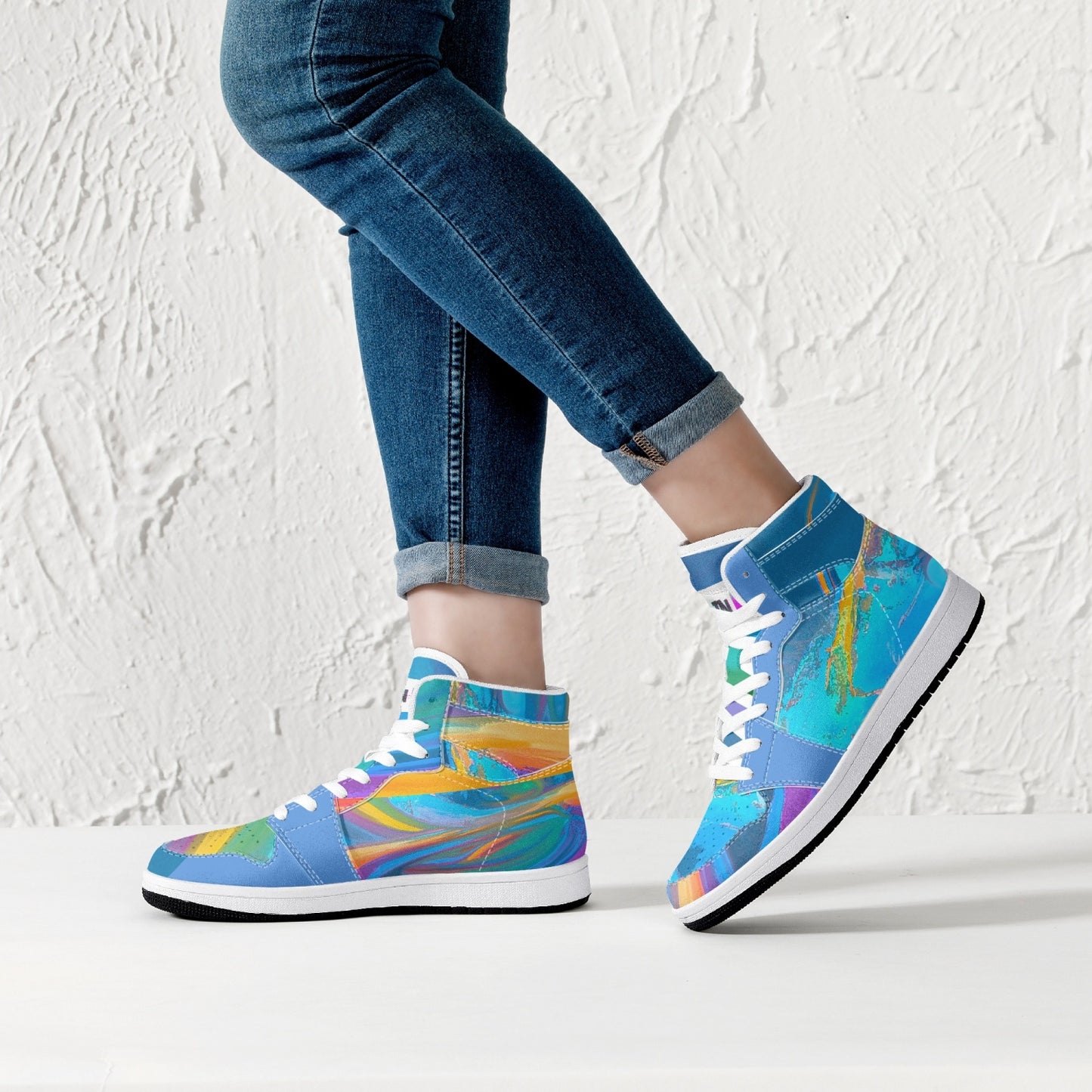 Almost Blue - Macr.in (High-Top Leather Sneakers)