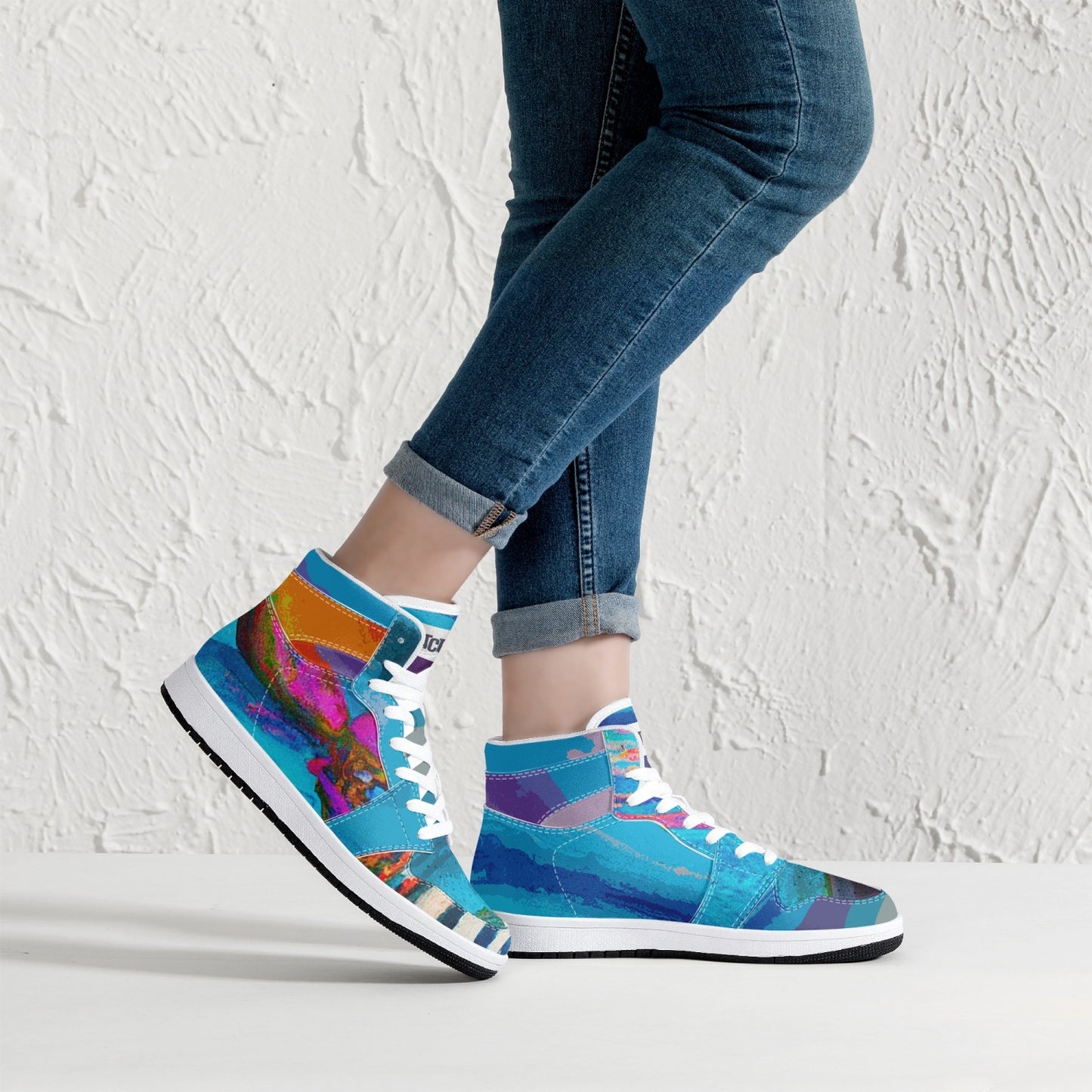 Almost Blue - Macr.in (High-Top Leather Sneakers)