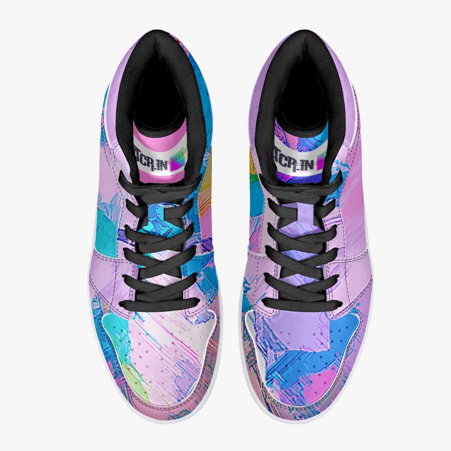 Almost Pink - Macr.in (High-Top Leather Sneakers)