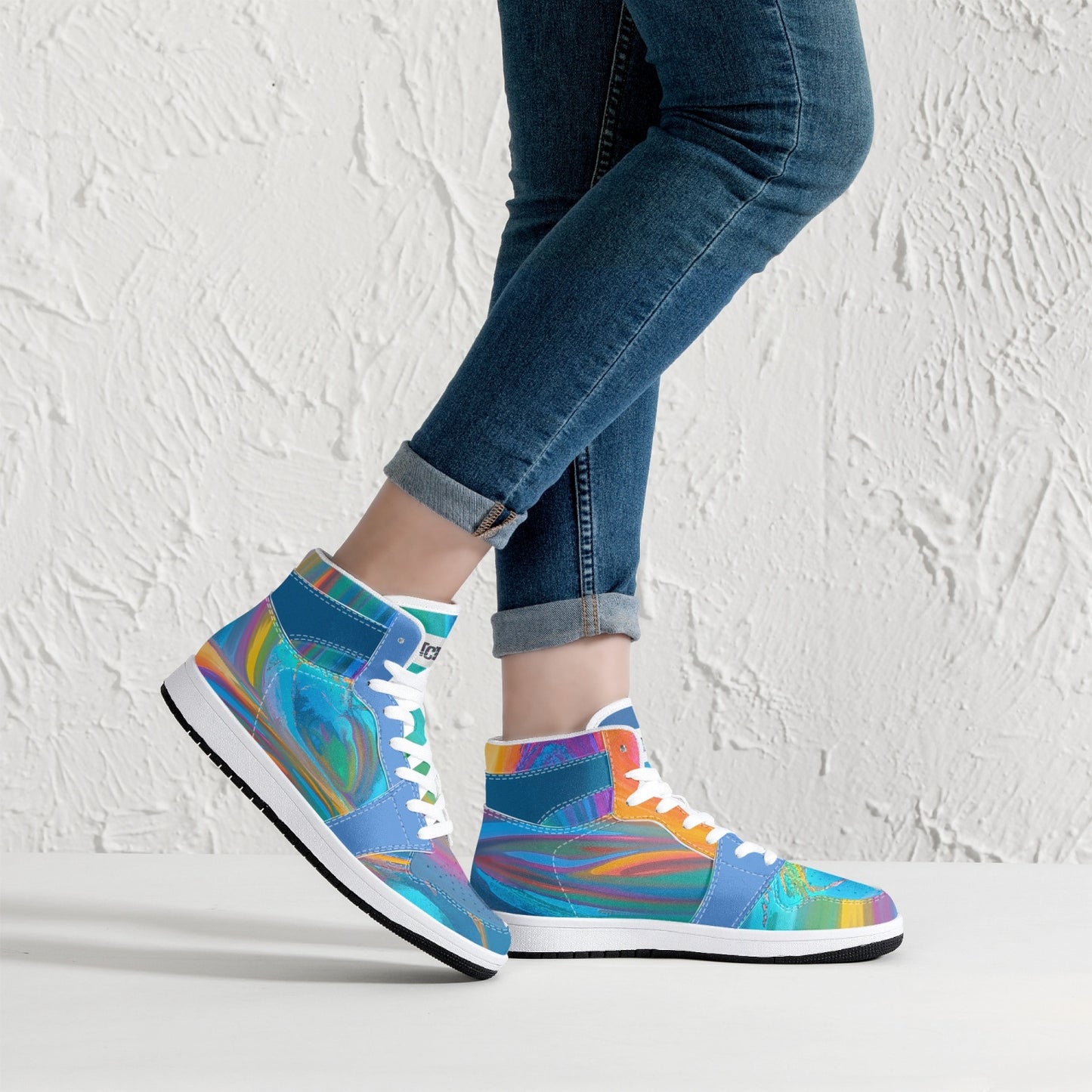 Almost Blue - Macr.in (High-Top Leather Sneakers)