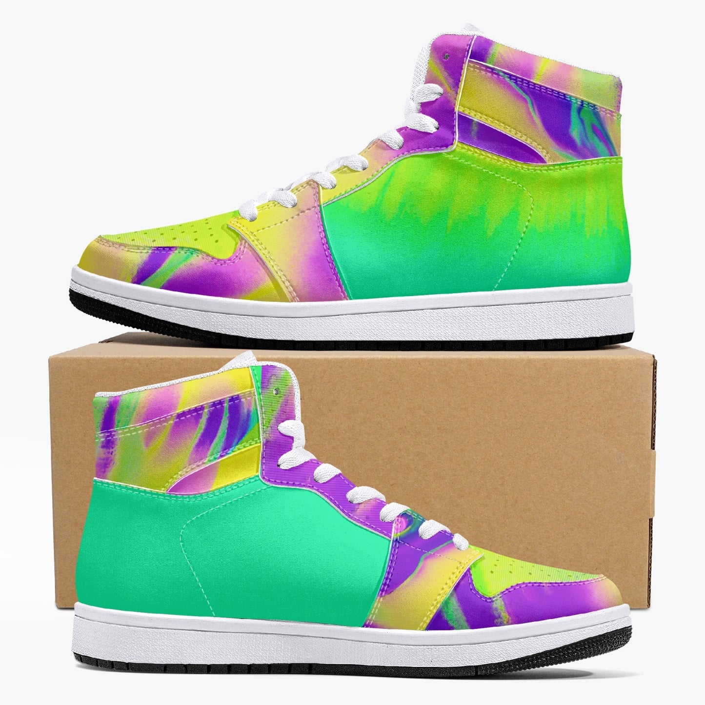 Almost Green - Macr.in (High-Top Leather Sneakers)
