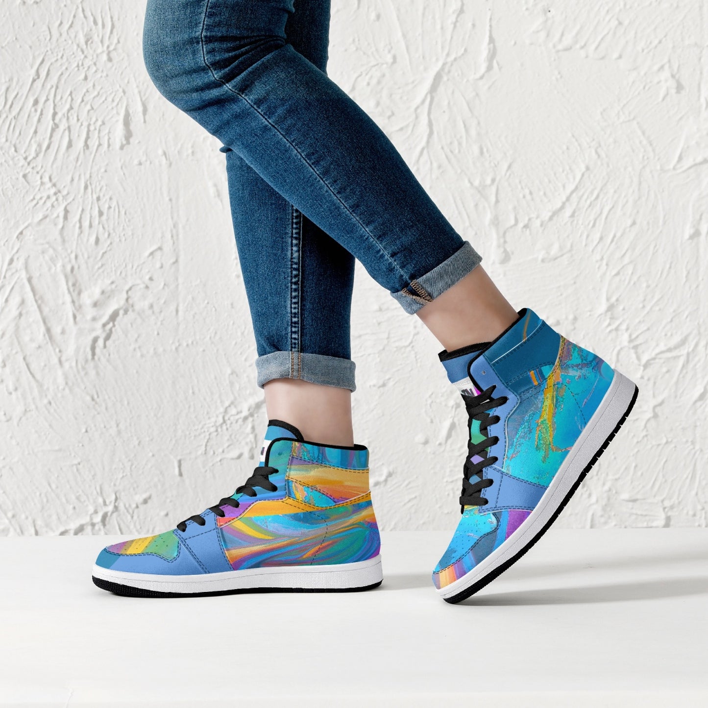 Almost Blue - Macr.in (High-Top Leather Sneakers)