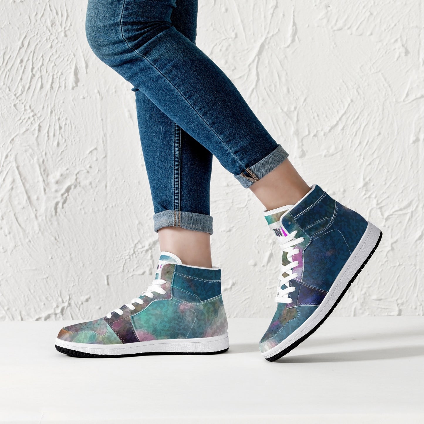 Almost Blue - Macr.in (High-Top Leather Sneakers)