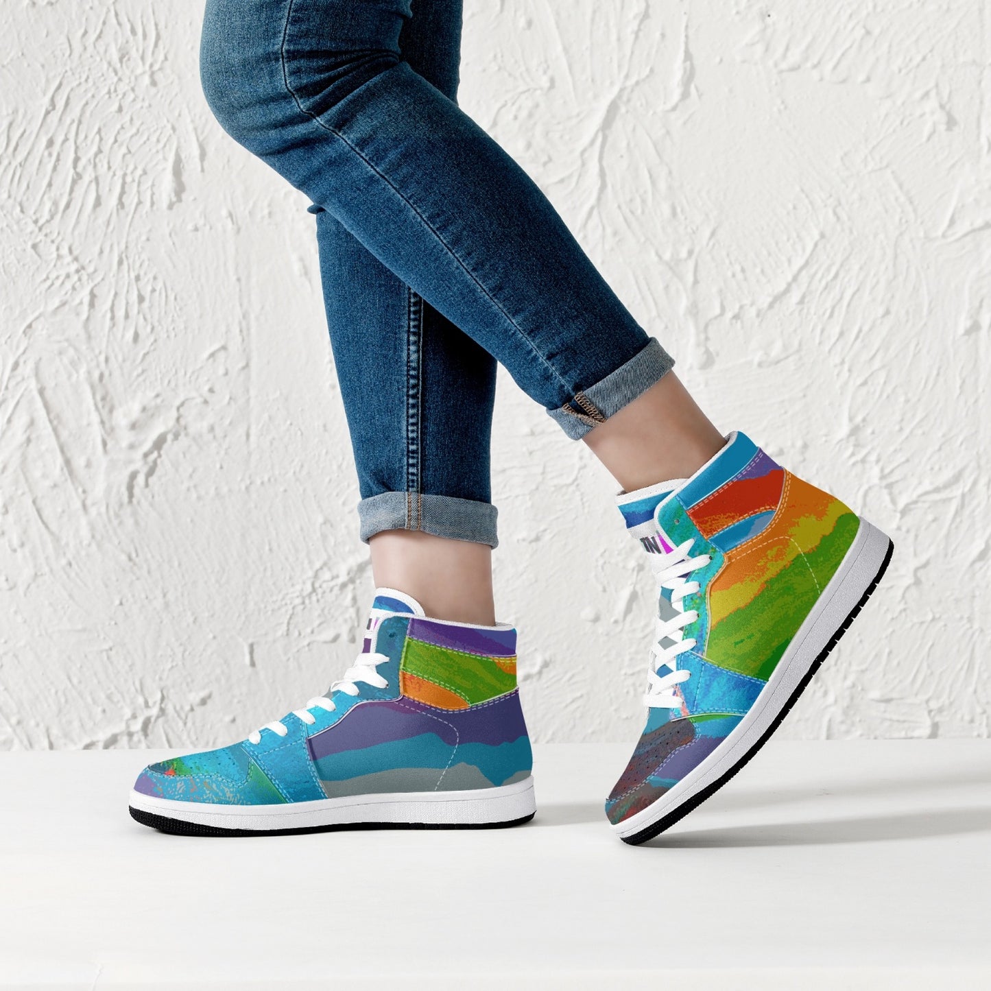 Almost Blue - Macr.in (High-Top Leather Sneakers)