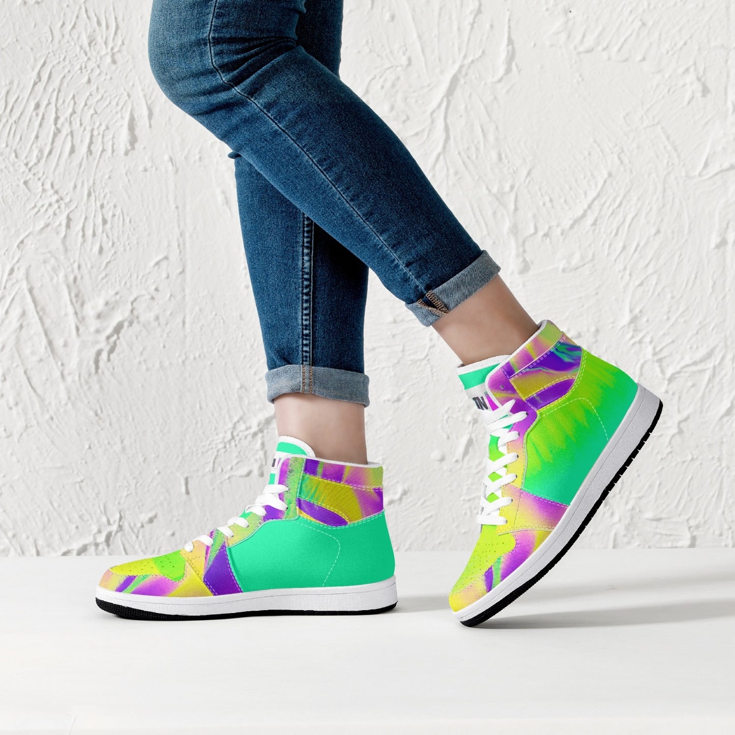 Almost Green - Macr.in (High-Top Leather Sneakers)