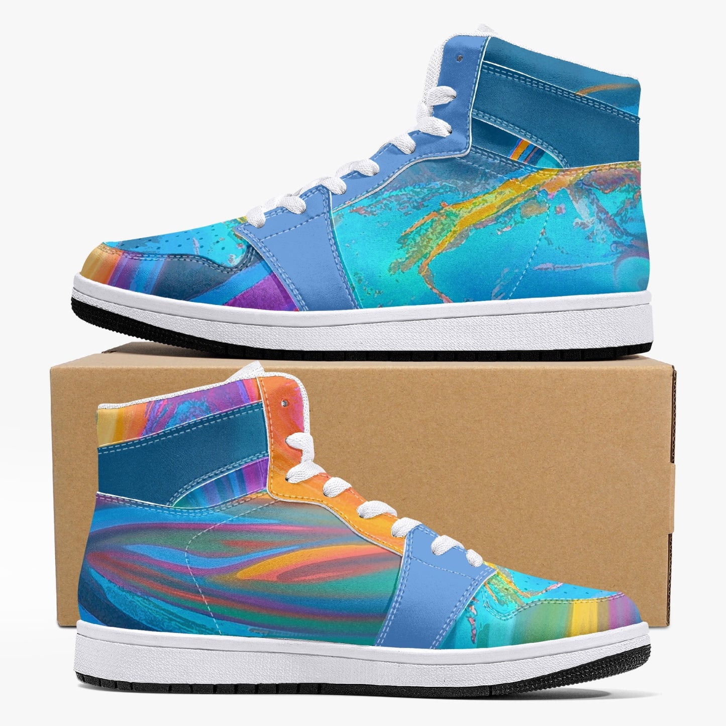 Almost Blue - Macr.in (High-Top Leather Sneakers)