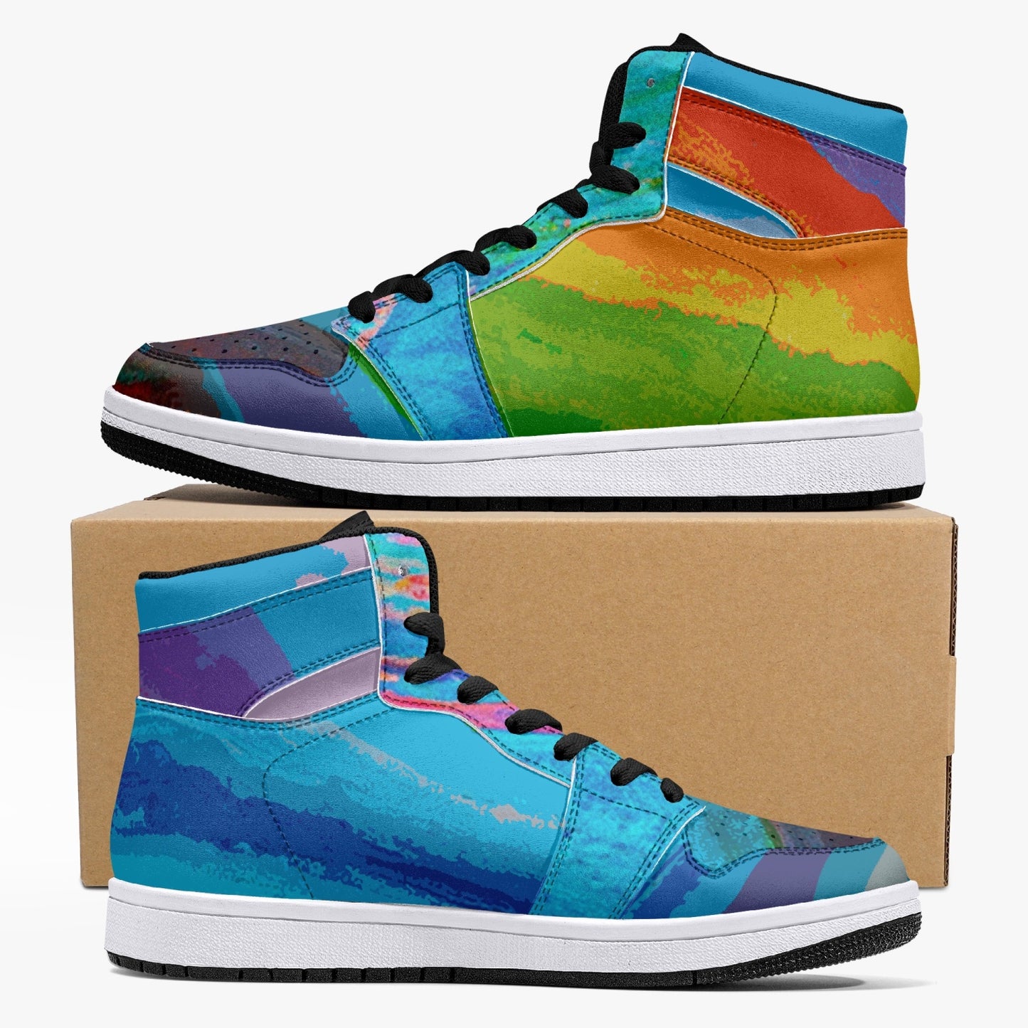 Almost Blue - Macr.in (High-Top Leather Sneakers)