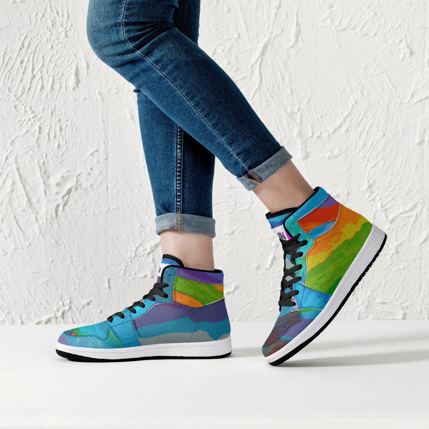 Almost Blue - Macr.in (High-Top Leather Sneakers)