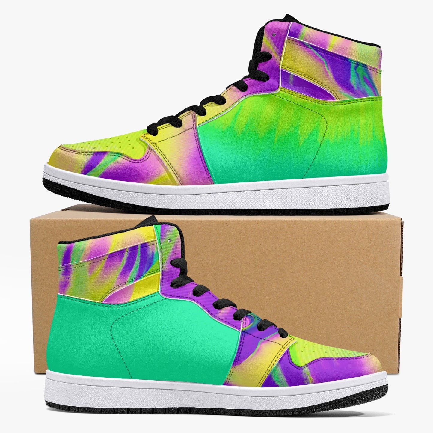 Almost Green - Macr.in (High-Top Leather Sneakers)